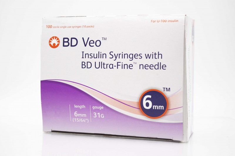 BD, 324912, 31G, BD Veo Insulin Syringe U100 1ml w/Ultra... eSutures