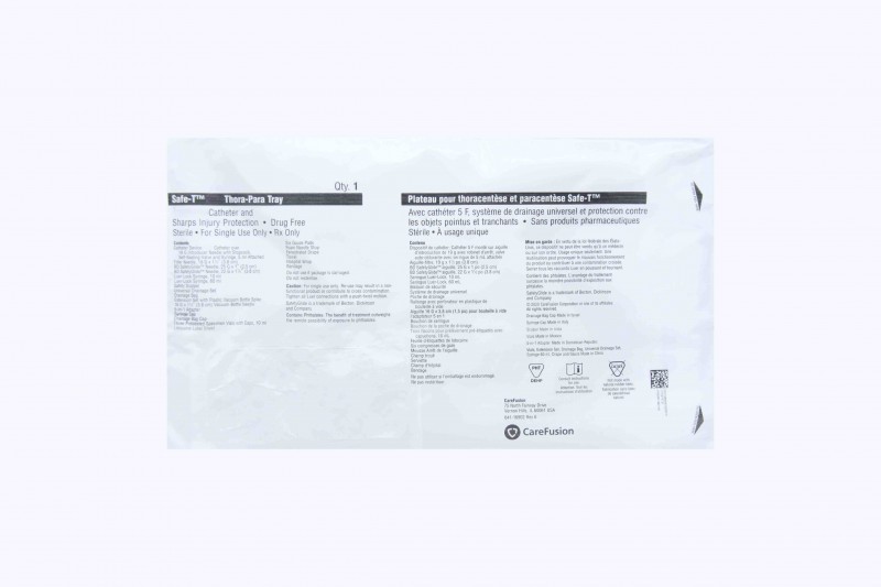BD, TPT1000SDF, BD ThoraPara Catheter Drainage Tray, Valv... eSutures